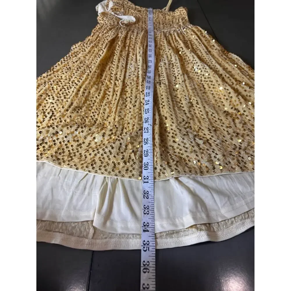 NWOT: Grace Karin Girls Gold Sequin Party Dress; holiday; wedding;‎ special day